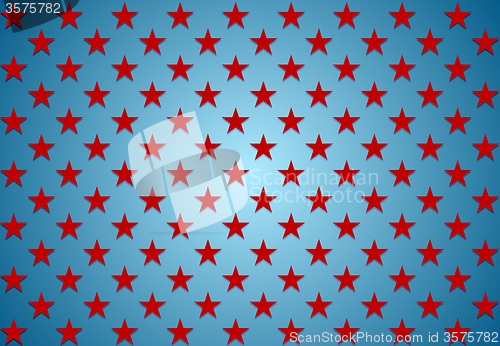 Image of Abstract red stars on blue background