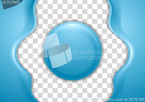 Image of Bright wavy flyer with circle