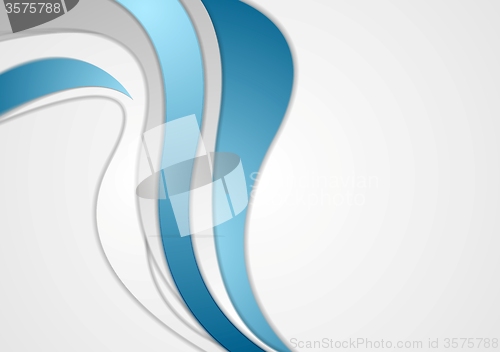 Image of Blue and grey abstract wavy background