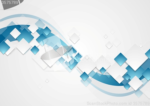 Image of Bright wavy tech abstract background