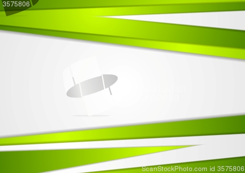 Image of Abstract corporate green stripes vector background