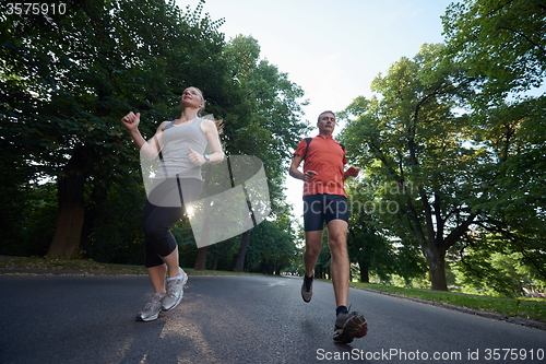 Image of couple jogging