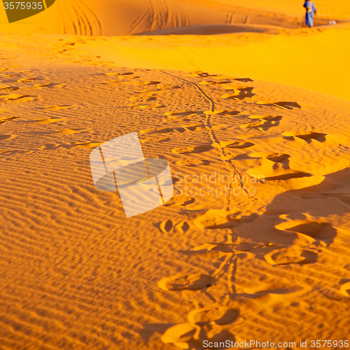 Image of sunshine in the desert of morocco sand and dune