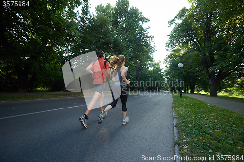 Image of couple jogging