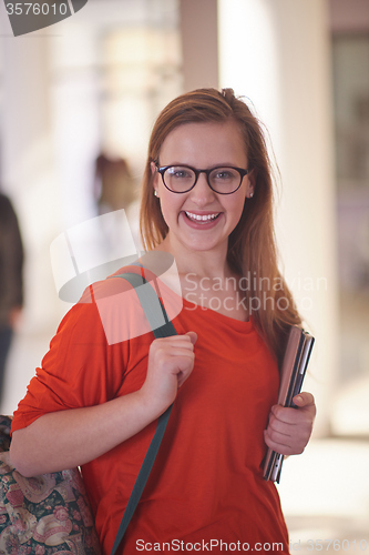 Image of student girl with tablet computer