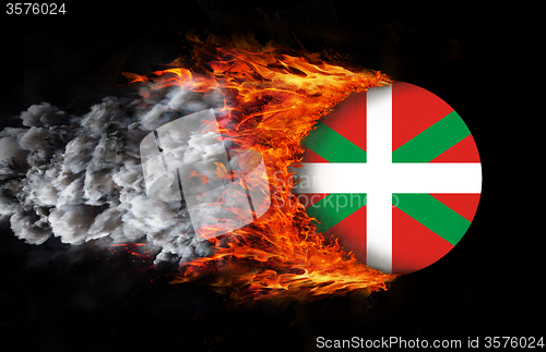 Image of Flag with a trail of fire - Basque Country