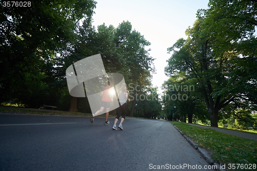 Image of couple jogging