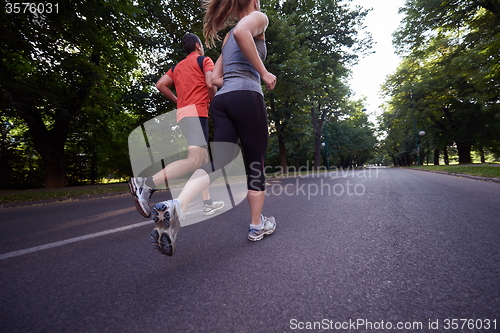 Image of couple jogging