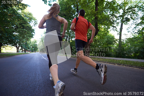 Image of couple jogging