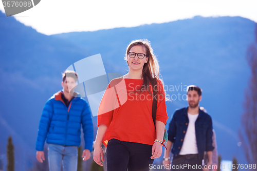 Image of happy students group