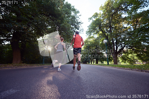 Image of couple jogging