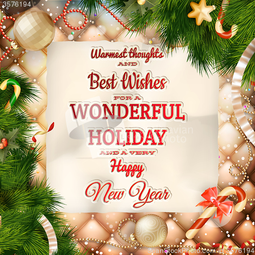 Image of Christmas greeting card. EPS 10