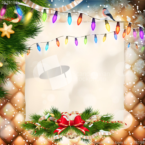Image of Christmas greeting card. EPS 10