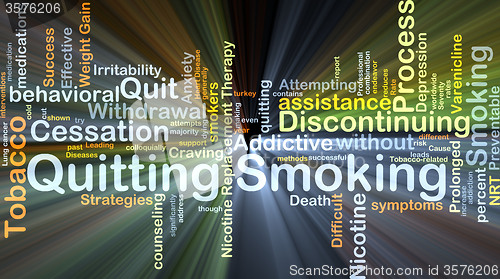 Image of Quitting smoking background concept glowing