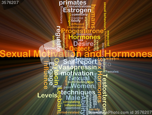 Image of Sexual motivation and hormone background concept glowing