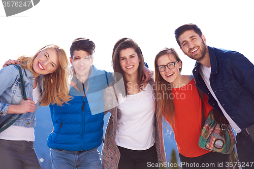 Image of happy students group