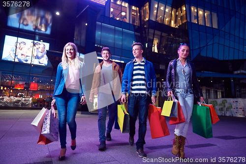 Image of Group Of Friends Enjoying Shopping