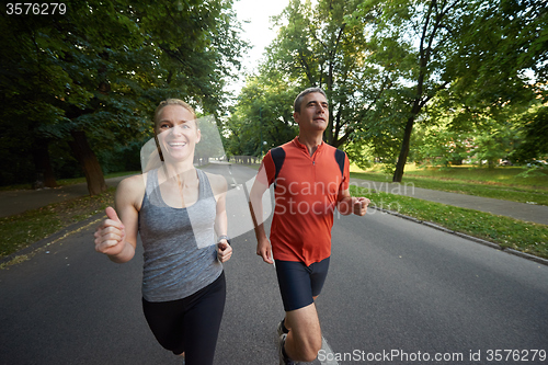 Image of couple jogging