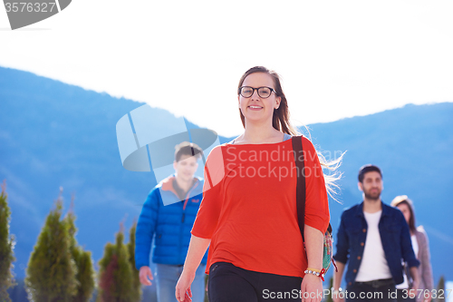 Image of happy students group