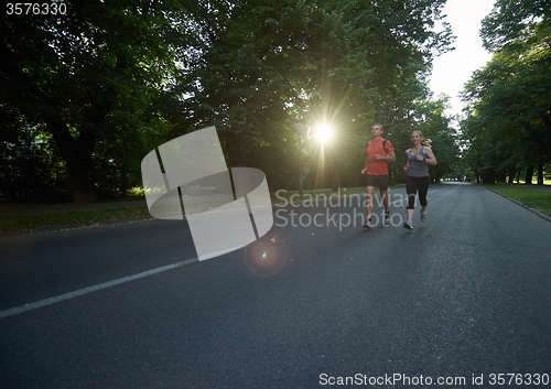 Image of couple jogging