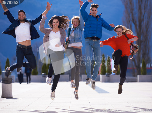 Image of happy students group