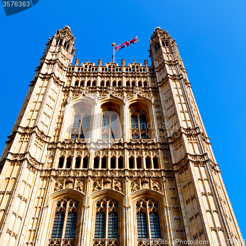 Image of in london old historical    parliament glass  window    structur