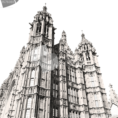 Image of old in london  historical    parliament glass  window    structu