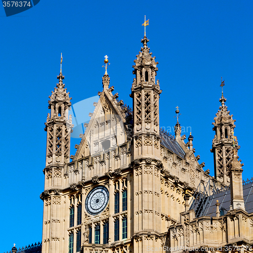 Image of in london old historical    parliament glass  window    structur