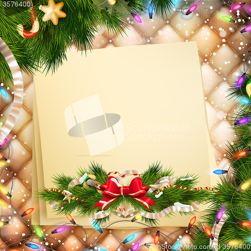 Image of Christmas greeting card. EPS 10