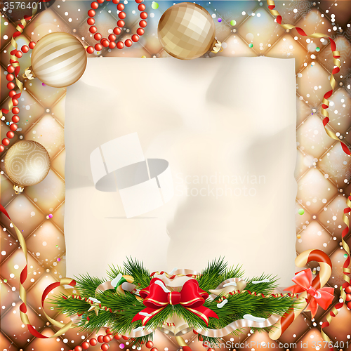 Image of Christmas greeting card. EPS 10