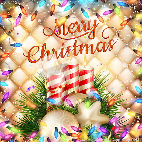 Image of Christmas greeting card. EPS 10