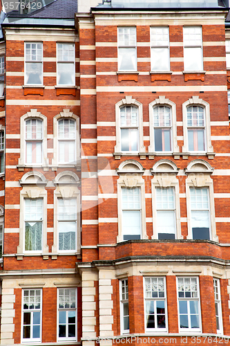 Image of window in europe london old red  