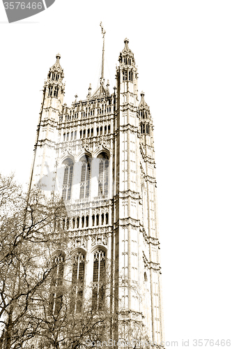 Image of in london old historical    parliament glass  window    structur