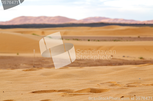 Image of mountain old fossil in  the desert of      sky