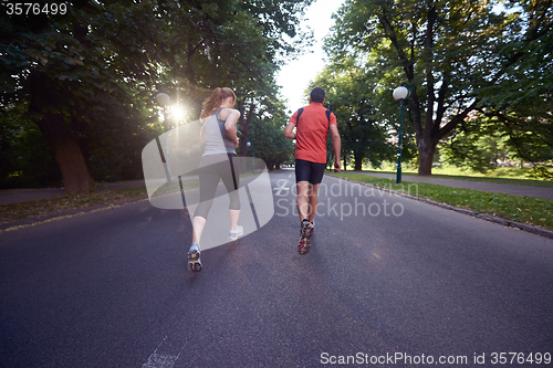 Image of couple jogging