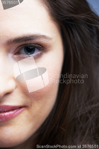 Image of portrait of young woman isolated