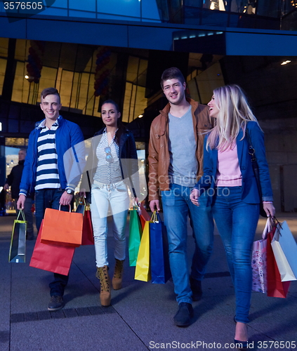Image of Group Of Friends Enjoying Shopping