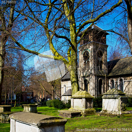 Image of in cemetery  england europe old construction and    history
