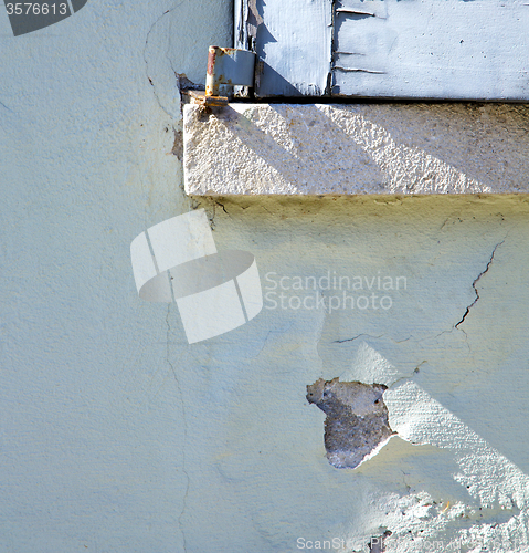 Image of grey window  castellanza  palaces   wood venetian blind in the c