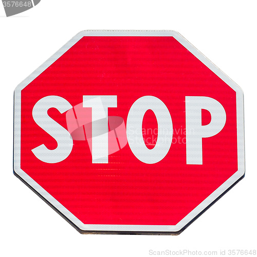 Image of Stop sign isolated