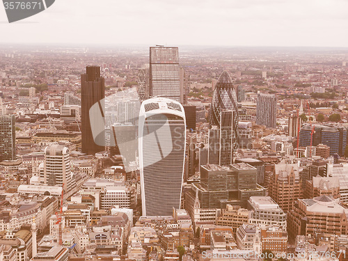 Image of Retro looking Aerial view of London