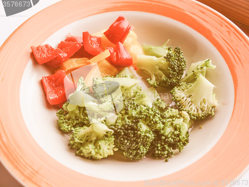 Image of Retro looking Vegetable food