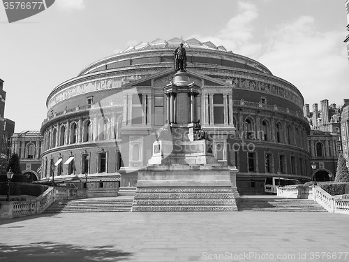 Image of Black and white Royal Albert Hall in London