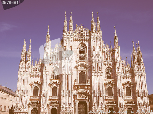 Image of Retro looking Milan Cathedral