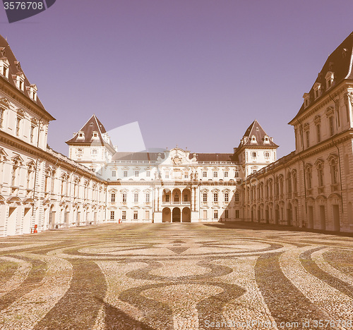 Image of Retro looking Castello del Valentino in Turin