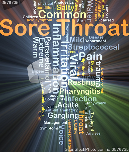 Image of Sore throat background concept glowing