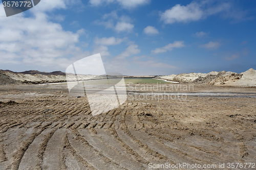 Image of salt mineral mining in Namibia