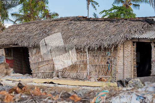 Image of indonesian house - shack on beach