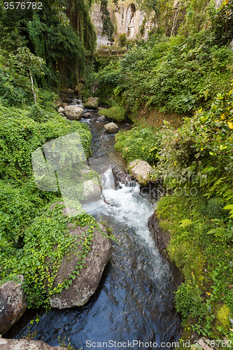 Image of river landscape in temple Gunung Kawi