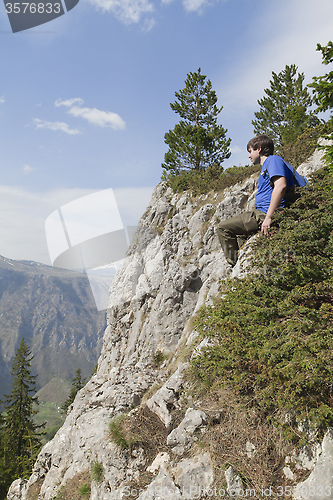 Image of Tourist on a cliff